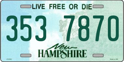 NH license plate 3537870