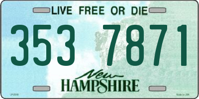 NH license plate 3537871