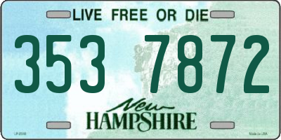 NH license plate 3537872