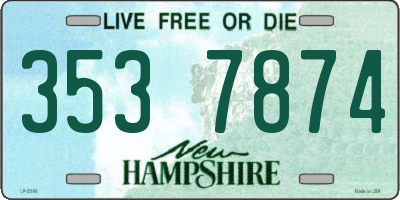NH license plate 3537874