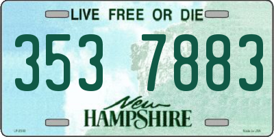 NH license plate 3537883