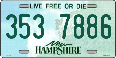 NH license plate 3537886