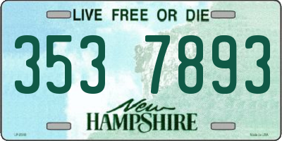 NH license plate 3537893
