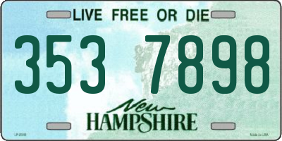 NH license plate 3537898
