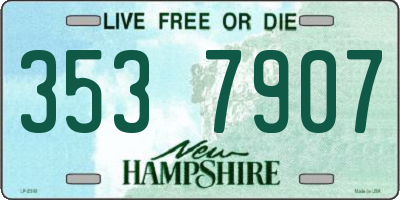NH license plate 3537907