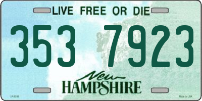 NH license plate 3537923