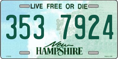 NH license plate 3537924