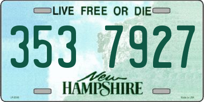 NH license plate 3537927