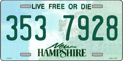 NH license plate 3537928