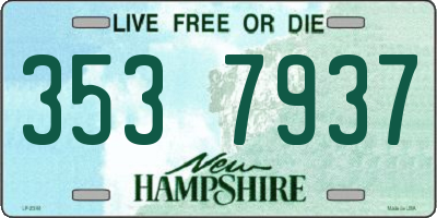 NH license plate 3537937