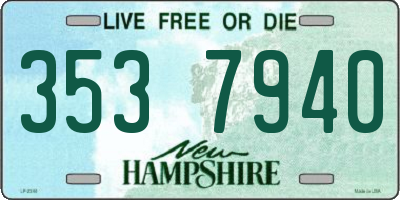 NH license plate 3537940