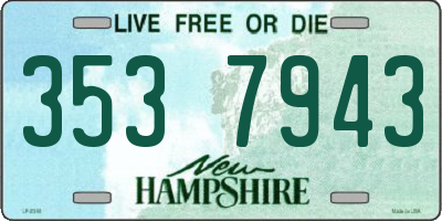 NH license plate 3537943