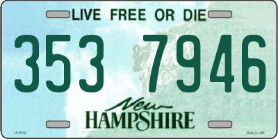 NH license plate 3537946