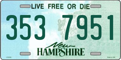 NH license plate 3537951