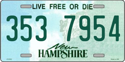 NH license plate 3537954