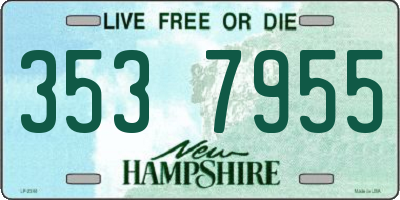 NH license plate 3537955