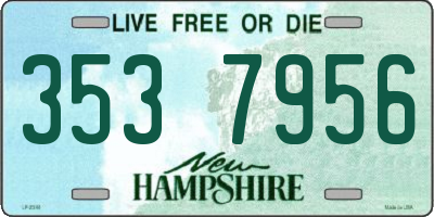NH license plate 3537956