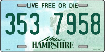 NH license plate 3537958