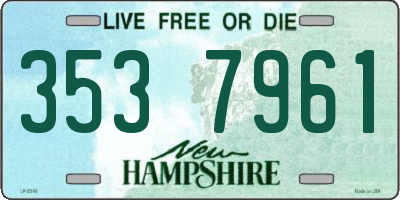 NH license plate 3537961
