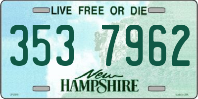 NH license plate 3537962