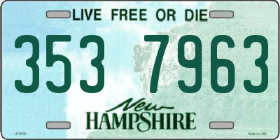 NH license plate 3537963