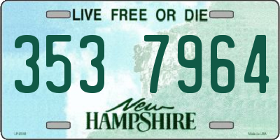 NH license plate 3537964