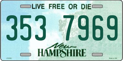 NH license plate 3537969