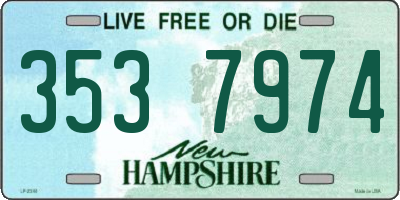 NH license plate 3537974