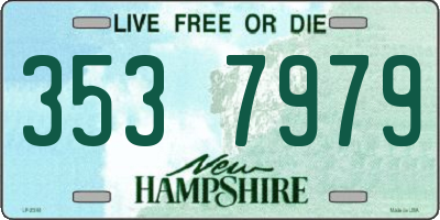 NH license plate 3537979