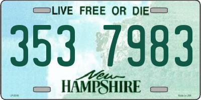 NH license plate 3537983