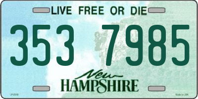 NH license plate 3537985