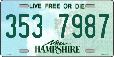 NH license plate 3537987