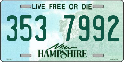 NH license plate 3537992