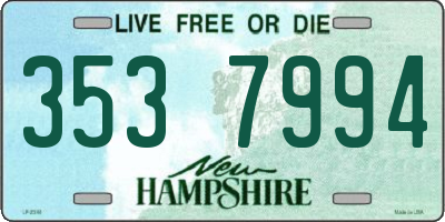 NH license plate 3537994