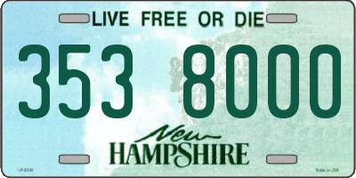 NH license plate 3538000