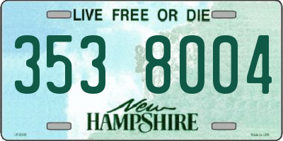 NH license plate 3538004