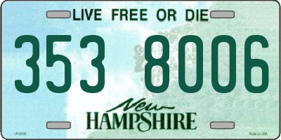 NH license plate 3538006