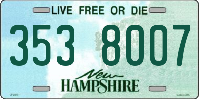 NH license plate 3538007
