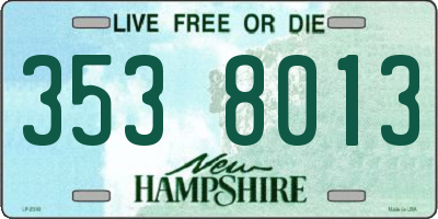 NH license plate 3538013