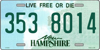 NH license plate 3538014