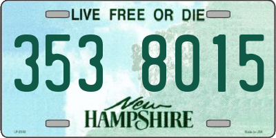 NH license plate 3538015