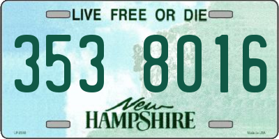 NH license plate 3538016