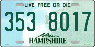 NH license plate 3538017