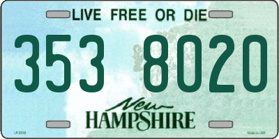 NH license plate 3538020