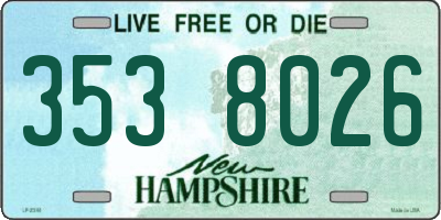 NH license plate 3538026