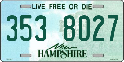 NH license plate 3538027