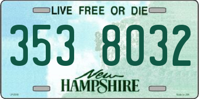 NH license plate 3538032