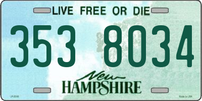 NH license plate 3538034