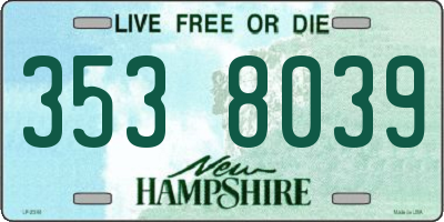NH license plate 3538039