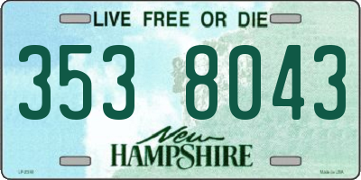 NH license plate 3538043